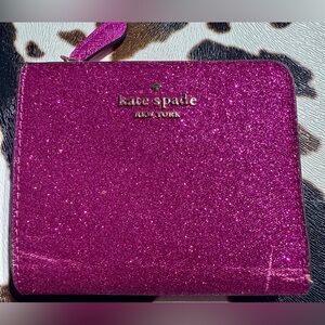 Kate Spade ♠️ pink glittery wallet
